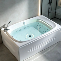 Bañera de Hidromasaje de Diseño Nuevo para Interiores de Foshan, con 33 Chorros de Hidromasaje y Burbujas, Calefacción a Temperatura Constante