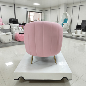 Modern pink Salon Furniture Foot Manicure Spa Chair White Rectangular Base No Plumbing Round Sofa Pedicure Chair - Product Image 4