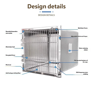 Pratik 304 Paslanmaz Çelik Evcil Hayvan Hastanesi Kafesi Köpek Kulübesi Evcil Hayvan Dükkanı Konaklama Kafesi Hayvan Saklama ve Sergi Dolabı - Product Image 3