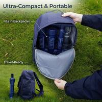 Purificateur d'eau potable compact et portable, filtre à pression manuelle pour le camping et la survie