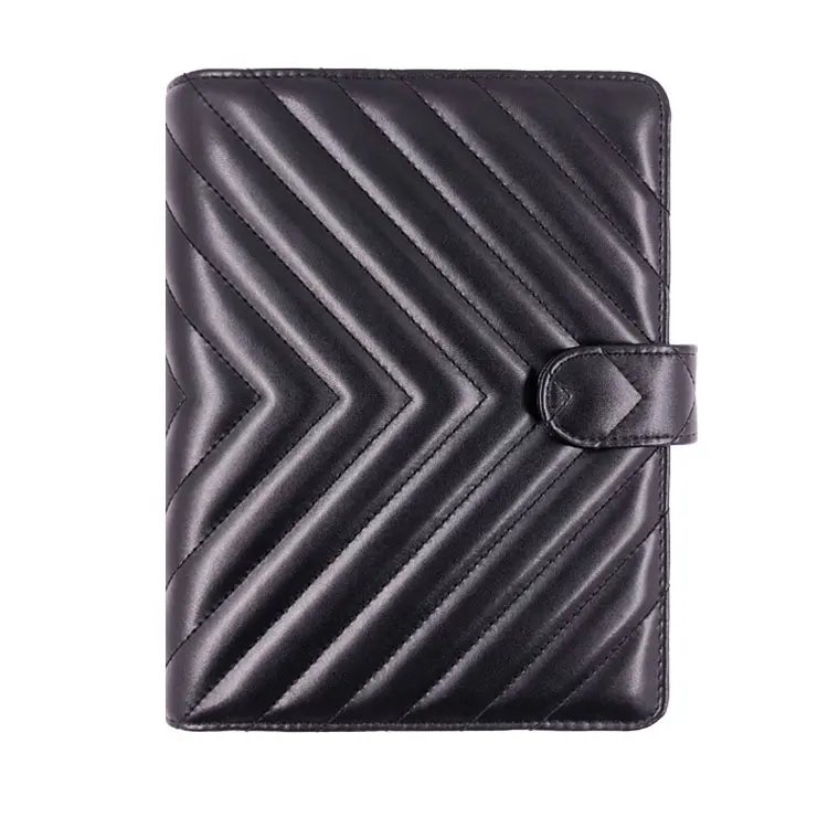 Leather Diary 6 Ring Binder Day for Sale Custom Personalized Black PU Leather or Custom MINI Gift brand boxes for planner