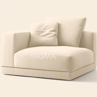 Moderne Beliebte Wohnzimmer Möbel Große Lounge Ecksofas Innenbereich Stoff Leinen Weiches Sofaset