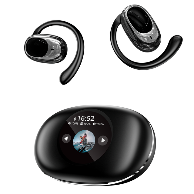 YX39 Open Ear Earbuds Wireless Bluetooth 5.4 Ear Hook Sports Headphones ANC ENC Noise Cancelling Touch Screen HIFI Earphones