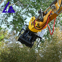 Scie à grappin pour excavatrice SK70/SH75U - Force de préhension élevée, idéale pour la coupe sélective et les opérations de déblaiement après des catastrophes météorologiques