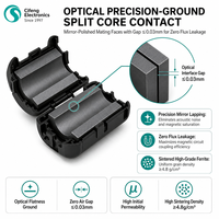 Noyau de ferrite NiZn à clipser, à faible DCR, pour blindage EMI large bande, certifié ROHS/REACH, pour équipement industriel et machines-outils