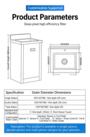 Station de lavage des mains médicale en acier inoxydable avec capteur à pédale, simple ou double, pour hôpitaux et salles chirurgicales