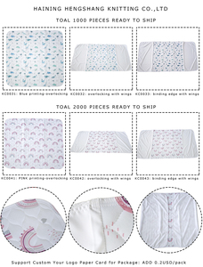 Protège-draps imperméable réutilisable 90x92cm <span class=keywords><strong>pas</strong></span> <span class=keywords><strong>cher</strong></span>, en polyester <span class=keywords><strong>matelassé</strong></span>, avec surpiqûres et impression, lavable, en stock - Product Image 4