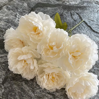 Bouquet de 7 tiges de pivoines artificielles en soie style nordique pour la maison, les décorations de remise de diplôme et les mariages