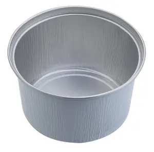 106x58mm 350ml round Bowl take out dessert dish cup with PET plastic lid for bakery smooth wall aluminium foil container CRO350