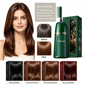 แชมพูย้อมผมถาวร ChuYan Private Label พร้อมหวีสำหรับทา  ปราศจากแอมโมเนีย สีผมสมุนไพรธรรมชาติ ขายส่ง - Product Image 1