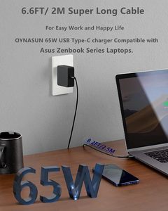 OYNASUN 65W USB-C อะแดปเตอร์ชาร์จทดแทนสำหรับเซนบุ๊ค <span class=keywords><strong>S13</strong></span> - Product Image 2