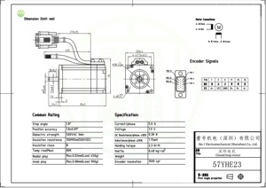 Yiomotor 57 yhe23 Hybrid <span class=keywords><strong>Closed</strong></span> <span class=keywords><strong>Loop</strong></span> <span class=keywords><strong>NEMA</strong></span> <span class=keywords><strong>23</strong></span> <span class=keywords><strong>Stepper</strong></span> Motor Kit 2.3 Nm 8mm albero DC 36V realizzato per <span class=keywords><strong>NEMA</strong></span> <span class=keywords><strong>23</strong></span> Kit CNC - Product Image 6