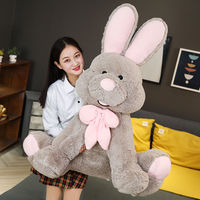 Peluche géante super douce en forme de lapin, adorable coussin de sommeil pour filles, avec rembourrage en coton PP, 31-50 cm, design coréen éco-responsable