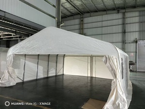 Abris de Voiture Style Gazebo, Cadre Résistant à l'Eau, Conception Pliable Simple, Traité sous Pression pour <span class=keywords><strong>Jardin</strong></span> Extérieur et Entrepôt - Product Image 6