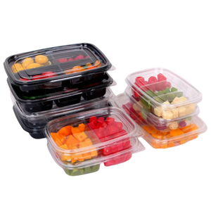 Envase Cuadrado Tipo Clamshell para Alimentos, Desechable, con Cierre a Prueba de Manipulación, Rectangular, con Bisagras, Personalizable, Transparente, de Plástico - Product Image 6