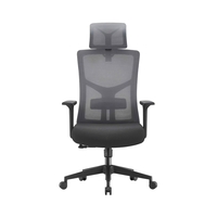 Chaise de bureau exécutive noire en maille intégrale, la plus vendue, à prix abordable, avec support lombaire ergonomique réglable, appuie-tête réglable en hauteur et 3 vérins à gaz