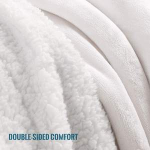 CVS BSCI 60X80 "Lit king Épais Écologique Composite Velours et Sherpa Double Couche Blanc Jeter Couverture pour Sublimation Imprimer - Product Image 3