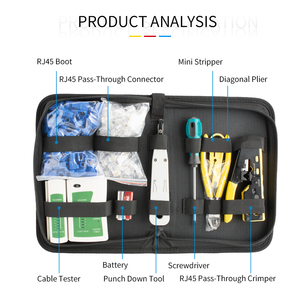 Customizable Ethernet Network Tool RJ45 Pass-Through <strong>Crimping</strong> Tool Kit Cat7 Cat6 Cat5 Crimper <strong>Set</strong> - Product Image 4