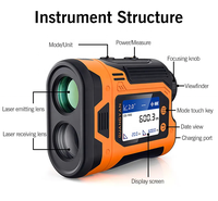 Tanghu Mini Télémètre laser 6X Zoom 600m pour relevé de bâtiments FTTH, golf, chasse, sports de plein air, garantie 15 ans
