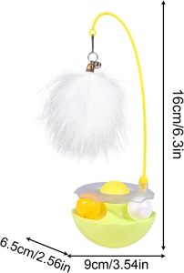 New Style Hot Sells With Feather and Catnip <b>Balls</b> Top Feather Tumblers Cat Teasing <b>Stick</b> Cat Toys Tumbler Interactive cat Toy - Product Image 6