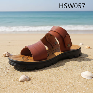 รองเท้าแตะ LXG รุ่น HSW057 สีน้ำตาล สำหรับผู้ชาย ไซส์ใหญ่ แห้งเร็ว เหมาะสำหรับเดินริมทะเล วัสดุ PU ราคาประหยัด ฟังก์ชั่นนวดเท้า เหมาะสำหรับวันหยุดพักผ่อน - Product Image 1