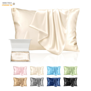 Taie d'oreiller de luxe 100% soie de mûrier véritable, soie pure biologique personnalisée avec boîte, pour la maison et l'hôtel, anti-acariens - Product Image 3