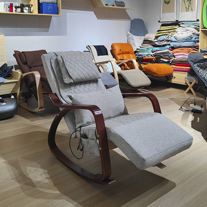 Massage Chair Full Body <b>Vibration</b> Heated Home Seat <b>Plug</b>-<b>In</b> Railless Multi-Point Massage Gray And Black - Product Image 1