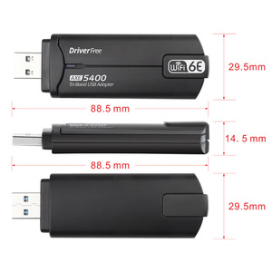 ดองเกิลไวไฟ 6E USB 3.0 รุ่น 5400M การ์ดเชื่อมต่อเครือข่าย AX5400 2.4GHz 5GHz 6GHz ไตรแบนด์ ไม่ต้องติดตั้งไดรเวอร์ อะแดปเตอร์<span class=keywords><strong>ไวไฟ</strong></span> USB สำหรับพีซี - Product Image 5
