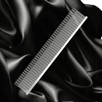 Peigne à toilettage pour animaux de compagnie Baoli ODM 220x40mm, écologique, en cuivre électrolytique, à double denture, avec des broches, peigne à piano pour chiens et chats