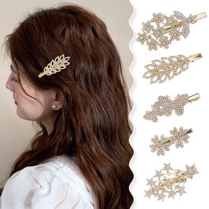 Pince à cheveux en métal avec strass Pince à cheveux avec diamant Summer Simle Fringe Clip Accessoire pour cheveux Casque - Product Image 2