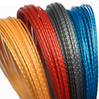 Corde de rechange de raquette de tennis de type joint en bambou, ficelle de logo personnalisé de couleur pure, ficelle de rechange de raquette dure durable en polyester,