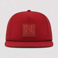 Casquettes de golf en gros avec cordon, vert, 6 panneaux, visière plate, ventilées, performance, casquette de baseball personnalisée pour hommes, casquettes de golf d'extérieur