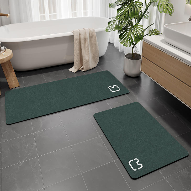 Tapis de bain en terre de diatomées nouvelle génération - tête de chat gris