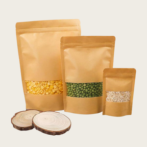 Bolsas de Papel Kraft Ecológicas Reciclables Personalizables para Empacar Pizza, Leche, Sushi, Té, con Cierre Autoadhesivo y Base Reforzada - Product Image 6