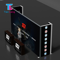 Facilement mettre en place tissu aluminium 10x10 stand de foire toile de fond exposition stand standard pour le salon Booth Display Light Box