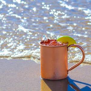 Tasse en cuivre de qualité supérieure avec extérieur poli, durable et léger, idéale pour bar de cuisine et utilisation en extérieur, facile à nettoyer - Product Image 3