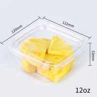 Fabrieksgroothandel Transparante PET 24oz Voedselcontainer met Scharnierdeksel, Manipulatiebeveiliging, Voorgeknipte Fruit Clamshell Verpakking