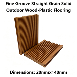 Planches de terrasse extérieures en WPC <span class=keywords><strong>massif</strong></span>, grain droit, rainures fines, 140mmx20mm, étanches, longueur personnalisable, personnalisation de la couleur, commandes en gros - Product Image 4