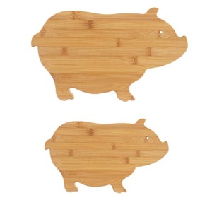 Planche à découper en bambou en forme de cochon 39x24cm 27x17cm, bloc de découpe pour enfants et adultes - Product Image 5