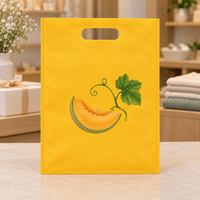 Sacs non tissés PP 80 GSM à découpe en D pour promotion de détail SaffronSun, avec impression personnalisée, thermosoudables, en lots de gros