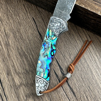 Couteau pliant avec manche en fleur de cerisier, en acier Damas, tranchant et durable, pour la découpe de fruits (DIY & OEM)