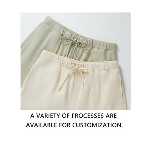 กางเกงขาสั้นผ้าฝ้ายเทอร์รี่ระบายอากาศสำหรับผู้ใหญ่100% 330gsm มีฮู้ดแบบลำลองฤดูร้อนออกแบบได้ตามต้องการ - Product Image 2