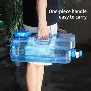 Cubo de Agua Cuadrado para Exteriores de 15 Litros, Tanque de Agua de Grado Alimenticio de PC con Grifo y Tapa, Contenedor de Agua para Camping, Jarra de Agua de 4 Galones - Product Image 6