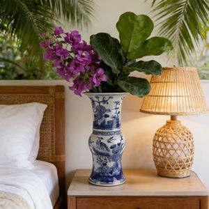 Jarrón de Cerámica de Alta Calidad con Diseño Chino de Acuarela, <span class=keywords><strong>Porcelana</strong></span> de la Dinastía <span class=keywords><strong>Ming</strong></span>, Azul y Blanco, Decoración para Sala de Estar y Hotel - Product Image 5