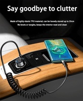 Câble adaptateur USB type C haute vitesse 5A 66W 1m chargeur de voiture à ressort Micro USB fonction intelligente cordon de données de charge rapide téléphones mobiles
