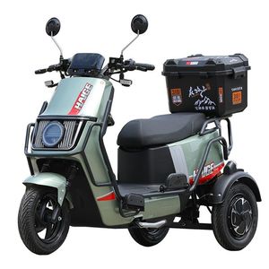 Étonnamment flexible peut s'incliner jusqu'à 6o degrés frein à disque gauche et droit tricycle électrique antidérapant avec grandes boîtes de rangement - Product Image 4