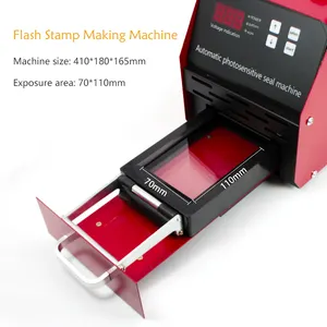 Machine automatique de timbre flash machine de timbre de nom de bricolage personnalisée machine de fabrication de timbre flash en caoutchouc