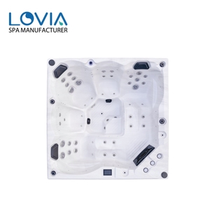 Garden Luxury Relax Bañera de hidromasaje Spa Salón para 5 personas Bañera de hidromasaje al aire libre Bañera de hidromasaje y masaje con luces LED DE MÚSICA - Product Image 4