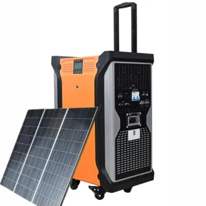 5kw घरेलू पोर्टेबल पावर स्टेशन LiFePO4 बैटरी यूनिवर्सल पहियों के साथ परिवार के उपयोग के लिए सौर जनरेटर