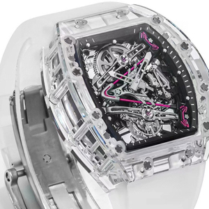 Reloj <span class=keywords><strong>de</strong></span> Pulsera para Mujer 38-02 con Caja <span class=keywords><strong>de</strong></span> Cristal Transparente, Tourbillon, Esqueleto, Puente en V, Cuerda Manual, Reloj Deportivo - Product Image 2